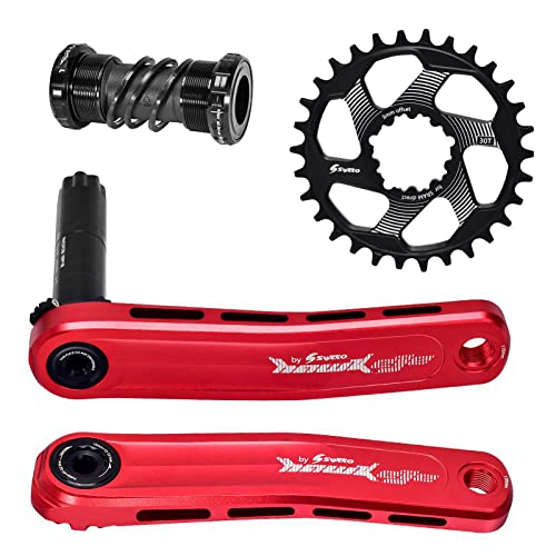 Doorslay Juego de bielas de Bicicleta de montaña 170mm MTB Juego de bielas de Bicicleta con Soporte Inferior y Plato 30T / 32T / 34T / 36T / 38T