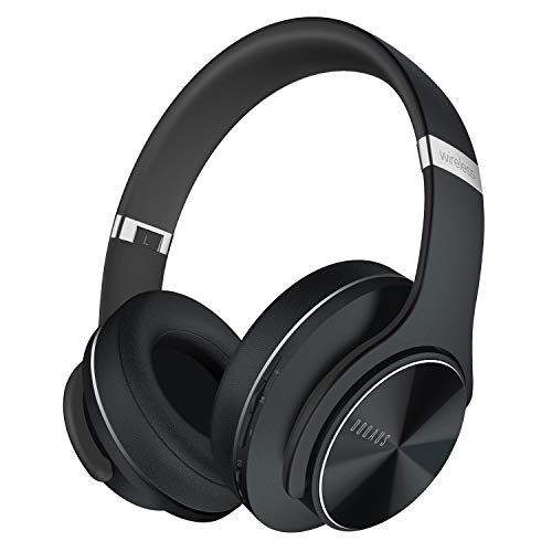 DOQAUS Auriculares Inalámbricos Diadema,52 Hrs de Reproducción Auriculares Bluetooth con 3 Modos EQ y Hi-Fi Sonido,Cascos Inalambricos con Micrófono y 40mm Controlador,para Móviles/Xiaomi/TV/PC-Negro