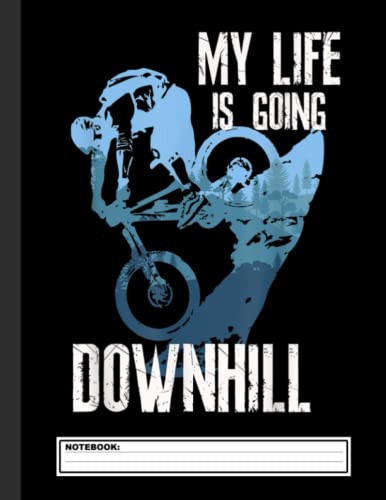 Downhill Biking Mountain Bike Enduro MTB Cycling Notebook: Mountain Biker Gift for Off Road Biking Cycling Enthusiasts | Mountain Bike Notebook for Rating Rides and Trails