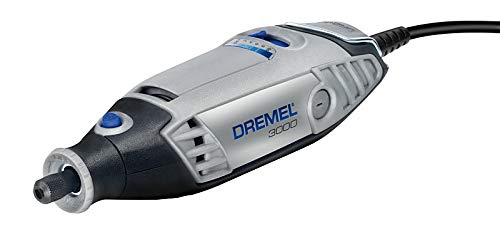 Dremel 3000 - Multiherramienta 130 W, kit con 1 complemento y 25 accesorios y estuche, velocidad variable 10.000 - 33.000 rpm para tallar, grabar, fresar, amolar, limpiar, pulir, cortar y lijar