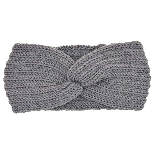 DRESHOW 4 Piezas Crochet Arco Turbante Knit Diadema Mujer Invierno Vendas Elasticas Anchas Tejida Lana Cintas Para El Pelo Banda de pelo más cálido