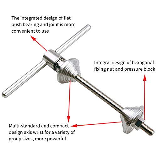 Drisubt Kit De Prensa De Rodamientos De Bicicleta Herramienta De Compresión De Bicicleta Kit De Prensa De Rodamientos De Bicicleta De Montaña Juego De Pedalier De Herramientas De Ciclismo