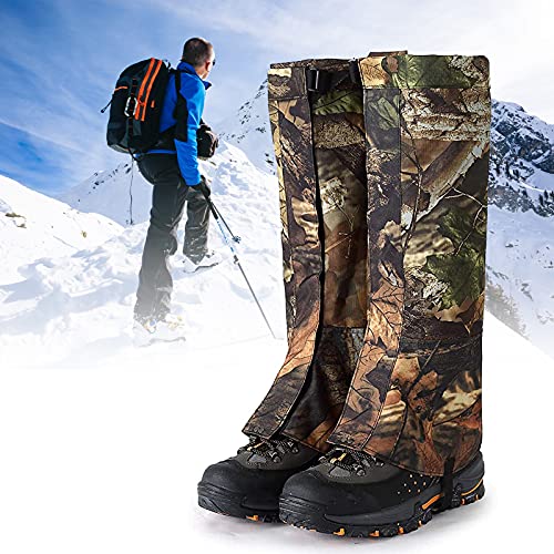 DriSubt Polainas unisex impermeables para ciclismo, para las piernas, para acampar, senderismo, botas de esquí, botas de viaje, para nieve, caza, escalada, para escalada y raquetas de nieve (L)