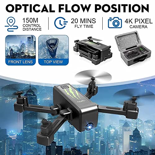 Dron GPS 5G con cámara 4K HD, cuadricóptero portátil plegable con retorno automático a casa, ruta de vuelo personalizada, sígueme, rango de control largo, drones para adultos, niños y principiantes