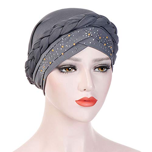 Dsaren Gorros Oncologicos Dormir Suave Turbante Quimioterapia Mujer Slouchy Beanie Gorro Pañuelo Quimio para Pèrdida de Pelo Cáncer (Gris)