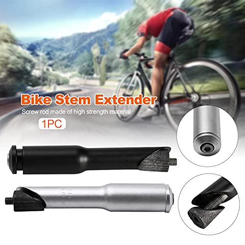 DSFSAEG Extensor de bicicleta para bicicleta, adaptador frontal, pieza de tubo de dirección elevada (negro, tamaño: 22,2 mm)