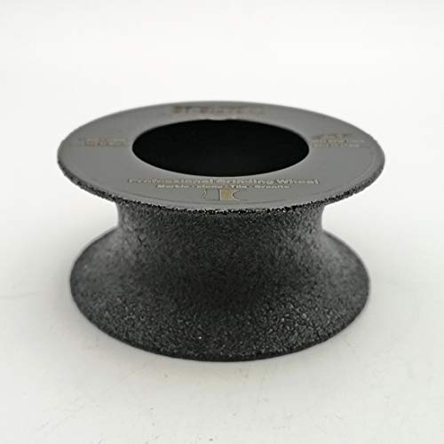 DT-DIATOOL Muela de diamante para perfil de borde medio redondo, 2 piezas de 75 mm/3 pulgadas para mármol granito cuarzo cerámica piedra artificial espesor 30 mm