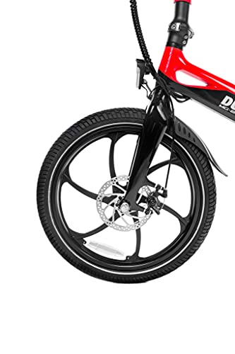 DUCATI Mg20 Bicicleta eléctrica de Ciudad, Unisex Adulto, Rojo, Talla única
