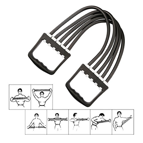 Ducomi Extensor Entrenamiento Pectoral Ajustable - Bandas Elásticas de Resistencia - Ejercicios con Extensores de Musculacion 50 kg