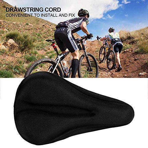 Ducomi Funda de sillín para bicicleta – Funda suave y ergonómica para pedalear sin dolor para bicicleta con almohadilla de gel acolchada – Bicicletas de carreras y ciudad, spinning (negro)