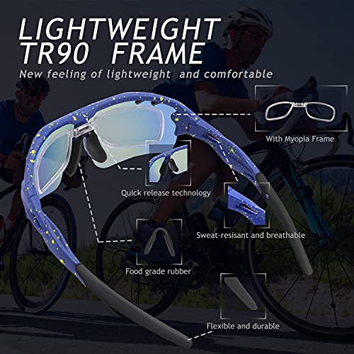 DUDUKING Gafas Sol Polarizadas Niño Adolescente Gafas de Sol Deportivas UV 400 Protección Gafas con 3 Rodajas De Lentes Intercambiables para Ciclismo Correr Golf Beisbol Surf Conducción Esquiando