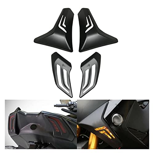 Dull Apto para yamaha T-MAX TMAX 530 2017 2017 2019 Tapa de la luz de la señal de giro Capas de cáscara de cola mate negra (Color : Matte black)