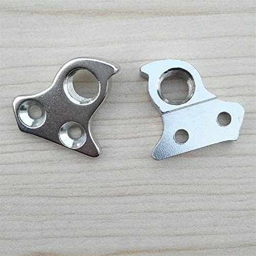 Duradera 2pc Bicycle Gear Trasero Durailleur Percha para Stevens Planet X Corratec C Tiempo MTB Bottecchia Shimano Bicicleta Marco DE Carbono Percha Fáciles de reemplazar (Color : Silver)