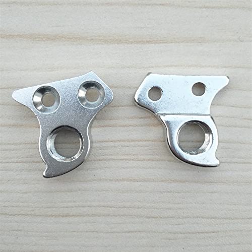 Duradera 2pc Bicycle Gear Trasero Durailleur Percha para Stevens Planet X Corratec C Tiempo MTB Bottecchia Shimano Bicicleta Marco DE Carbono Percha Fáciles de reemplazar (Color : Silver)