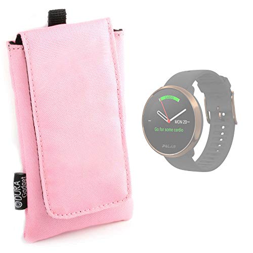 DURAGADGET Funda Acolchada Rosa Compatible con Smartwatch Suunto Spartan Sport Wrist HR, Suunto 9 Baro, Polar Ignite, Montblanc Summit 2 - con Motivo De Notas Musicales - ¡Impermeable!