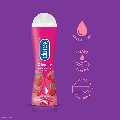 Durex Lubricante Sabor y Aroma Cereza de Base Agua - 50 ml