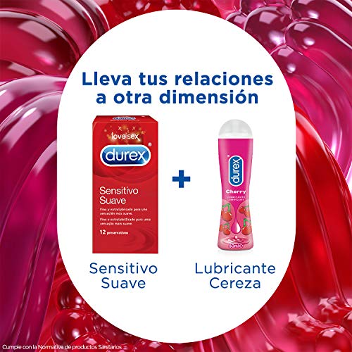 Durex Lubricante Sabor y Aroma Cereza de Base Agua - 50 ml