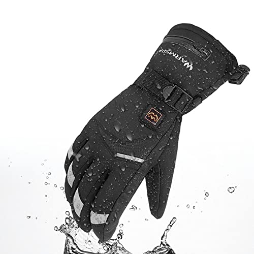 dxjsf Guantes Hombres Pantalla táctil Mégulo de Calor Térmico Guantes de Calefacción Batería Calefacción eléctrica Bici Ski Bike Motocicleta Guantes cálidos Guantes cálidos de Invierno