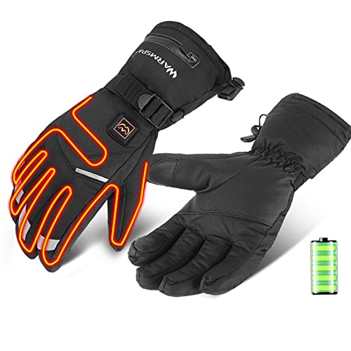 dxjsf Guantes Hombres Pantalla táctil Mégulo de Calor Térmico Guantes de Calefacción Batería Calefacción eléctrica Bici Ski Bike Motocicleta Guantes cálidos Guantes cálidos de Invierno