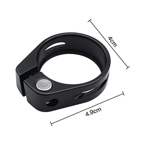 DXLing 2 Piezas Cierres de Sillín para Bicicleta 34,9mm de Aleación de Aluminio Abrazadera para sillín de Bicicleta de Carretera Saddle Clamp para Bicicleta de Carretera - Negro y Azul