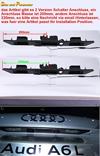 Dynavision Cámara Reversible del vehículo De 170 ° Integrada En Caso Maneja La Cámara De Marcha Atrás Que Invierte para Audi A6L A8L Q7 A3 A4 S4 B7 8E Avant B7 Car