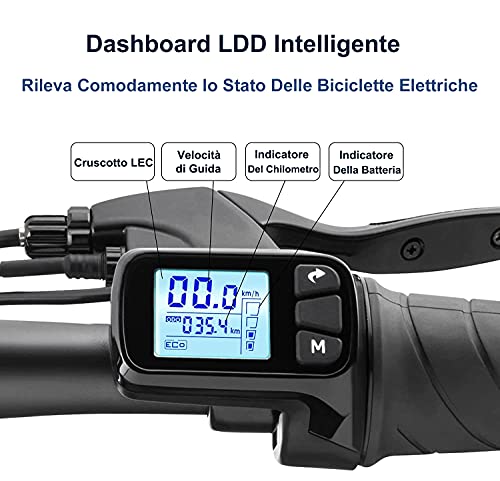 DYU Bicicleta Eléctrica Plegable,14 Pulgadas Inteligente Bicicleta Eléctrica con Asistencia de Pedales,E-Bike con LCD Pantalla,Compacta Portátil Bicicleta Eléctrica,Batería Extraíble,Unisex Adulto