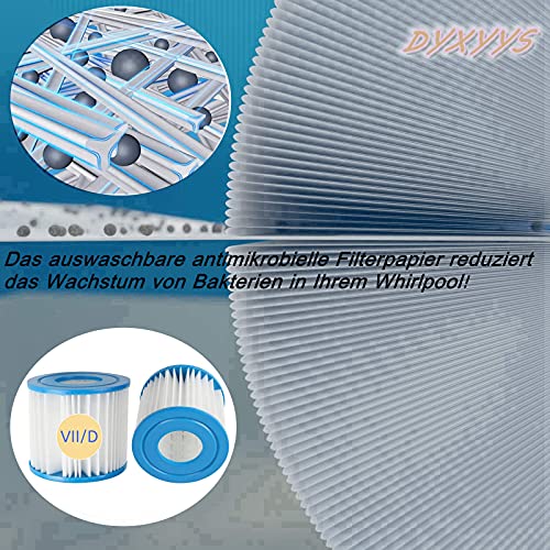 DYXYYS Para Intex tipo D, filtro de piscina Summer Waves tipo D, para bomba de filtro de piscina Bestway tipo VII, cartucho de filtro de piscina para SFS-350/600, RP-350, RP-400, RP-600, RX-600(4pcs)