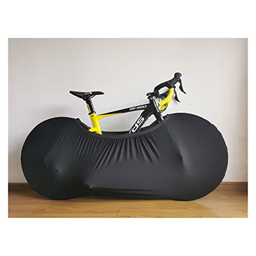 DZJUKD Camuflaje de la Bicicleta de Estiramiento Cubierta de Polvo Interior 26"a 29" MTB Tapa Protectora de neumáticos de Bicicleta de Carretera Accesorios de Bicicletas (Color : Black)