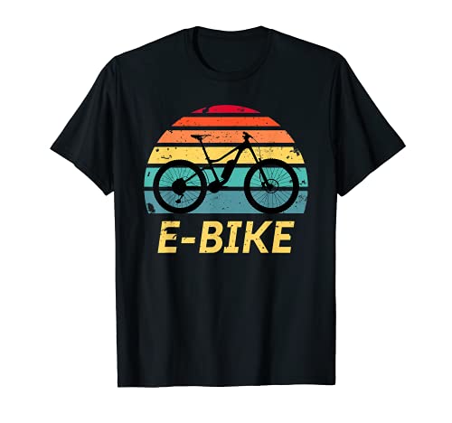 E-Bike - Bicicleta Eléctrica Vintage Bicicleta Ciclismo y Ciclista Camiseta
