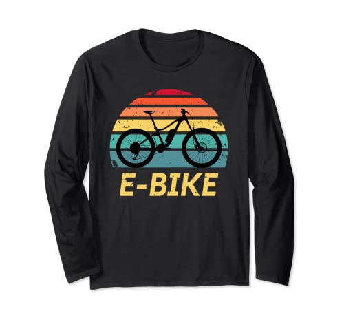E-Bike - Bicicleta Eléctrica Vintage Bicicleta Ciclismo y Ciclista Manga Larga