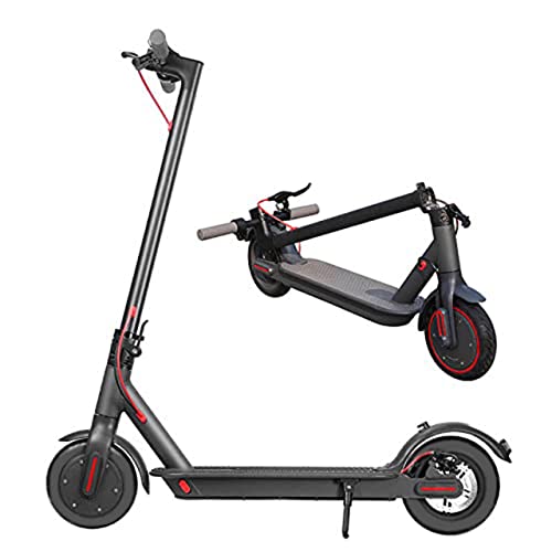 E- SCOOTER Patinete eléctrico H7 con Certificado CE para Adultos, Patín 350W, Scooter Plegable en aleación de Aluminio, 6Ah 36V, Doble Sistema de Freno y Control de Crucero,Luces,Display