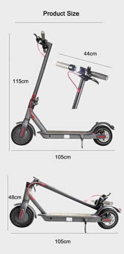 E- SCOOTER Patinete eléctrico H7 con Certificado CE para Adultos, Patín 350W, Scooter Plegable en aleación de Aluminio, 6Ah 36V, Doble Sistema de Freno y Control de Crucero,Luces,Display