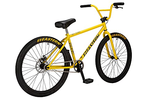 Eastern Bikes Growler 26 pulgadas LTD Cruiser Bike, amarillo, marco cromado completo