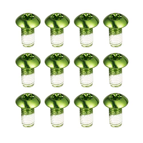 EASTERN POWER 12 Pcs Tornillos Bicicleta, MTB Tornillo Disco Freno de Bicicleta Montaña, Bici M5x10mm Disc Freno Pernos del Rotor, Verde