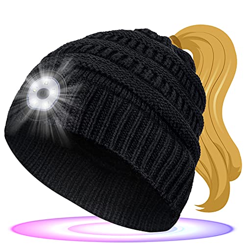 EastPin Regalos Originales para Mujer Gorro con Luz LED - Regalos Mujer Gorro con Luz Carga USB, Regalos para Mujer y Hombre Gorro con Luz LED para Pescar, Trotar, Ciclismo, Camping