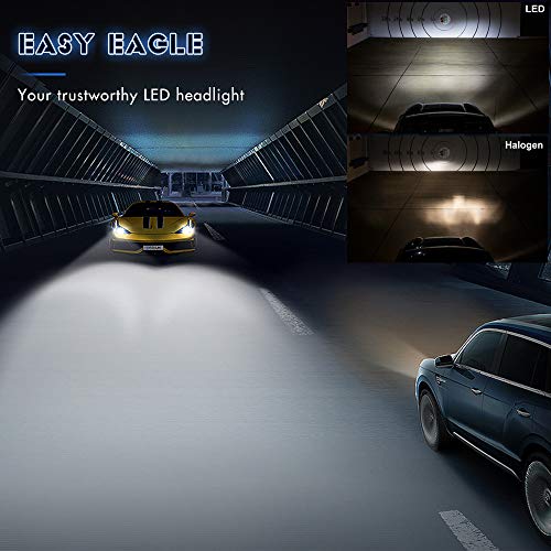 EASY EAGLE H7 LED 10800LM Bombillas para Montaje de Faros Delanteros de Coches, 12V, 6000K