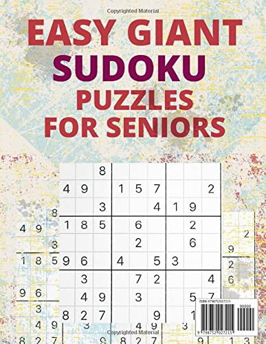 EASY GIANT SUDOKU PUZZLES FOR SENIORS - Brain Stimulating game activity for elderly: Easy Sudoku games for the novice with answers - 8.5x11 Large Print 150 Easy Giant Sudoku Puzzles