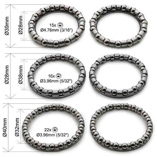 Easyboost 2 llaves de bola Dirección de bicicleta de 22 bolas Ø3,96 mm (5/32") Rodamiento para bicicleta de montaña VTC BMX, manillar potenciador