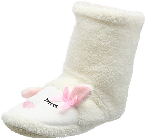 Eaze White Lamb Boot, Zapatillas de Estar por casa Mujer, Medium EU