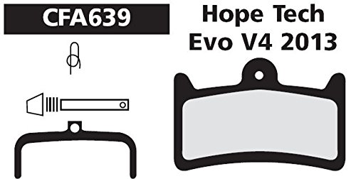 EBC Hope EVO V4 - Pastilla de Freno para Bicicletas, Color Gris