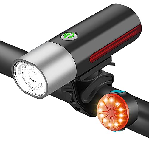 EBUYFIRE Luz Bicicleta Recargable USB, 1600 mAh LED Luces Bicicleta Delantera y Trasera, 4 Modos, IPX5 Impermeable Luces Seguridad para Ciclismo de Montaña y Carretera