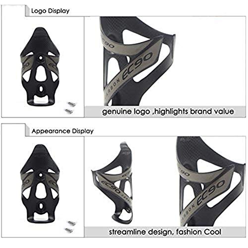 EC90 - Portabidones para Bicicleta, Ultraligero, 3 K, Carbono, Ligero, para Bicicleta, Muy Adecuado para Carretera, Mountain 30 g, Color Gris