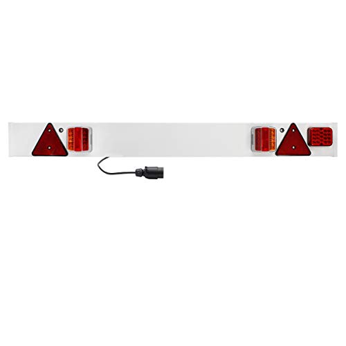 ECD Germany Barras de Iluminación Trasera para Remolque 137 x 14 cm E4 Aprobado 12V Luces de Barra Advertencia Remolque de luz con cCable 6m Universal Aplicable Rampa Iluminación de Señalización