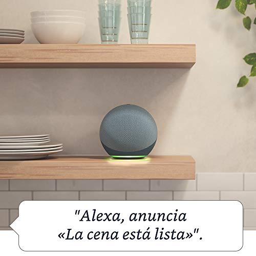 Echo (4.ª generación) | Sonido de alta calidad, controlador de Hogar digital integrado y Alexa | Antracita