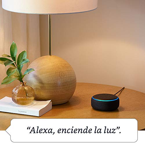 Echo Dot (3.ª generación) Reacondicionado Certificado - Altavoz inteligente con Alexa, tela de color gris oscuro