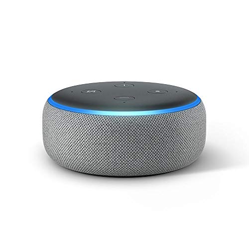 Echo Dot (3.ª generación) Reacondicionado Certificado - Altavoz inteligente con Alexa, tela de color gris oscuro