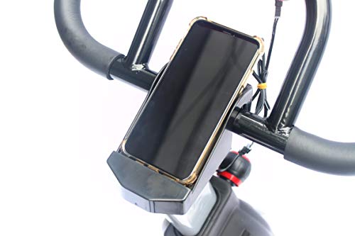 ECODE Bicicleta Spinning Fit Pro. Uso semiprofesional con pulsómetro, Pantalla LCD y Resistencia Variable 18kgrs. Estabilizadores. Completamente Regulable.