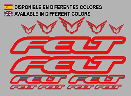 Ecoshirt AX-DLHC-Z2DT Pegatinas Felt F172 Vinilo Adesivi Decal Aufkleber Клей MTB Stickers Bike, Rojo