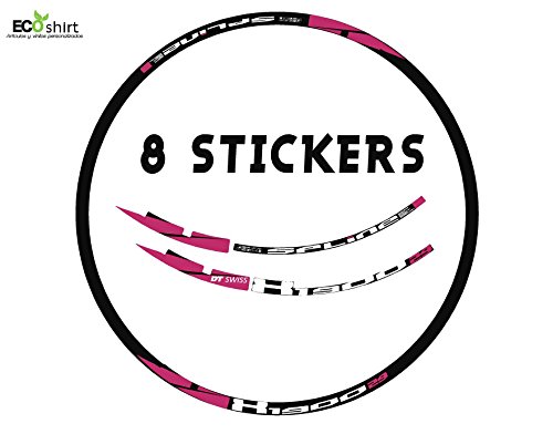 Ecoshirt FY-X6ME-RG0U Pegatinas Llanta DT Swiss Splive 1900 29" Am16 Adesivi Decal Aufkleber MTB Stickers Bike, Fucsia