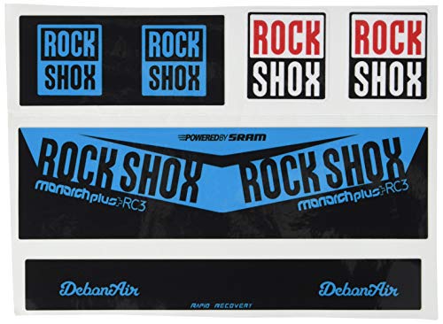 Ecoshirt Pegatina Sticker Shock Rock Shox Monarch Plus Rc3 Am203 Aufkleber Decals Autocollants Amortiguador MTB Downhill, Azul